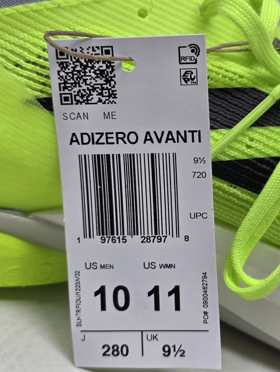 Adidas Adizero Avanti Track & Field Shoes Mens Size 10 Lucid Lemon Black IG1989 main image 8